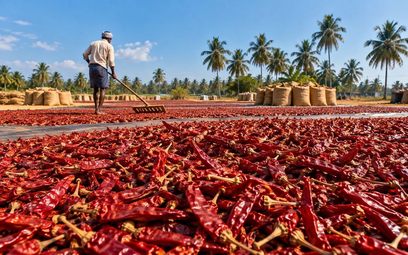 Sun-drying yard, Guntur district